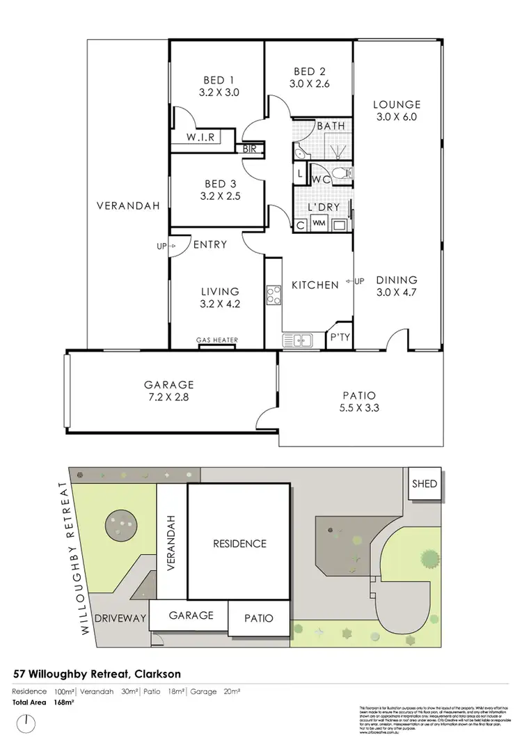 Floorplan of Homely house listing, 57 Willoughby Retreat, Clarkson WA 6030