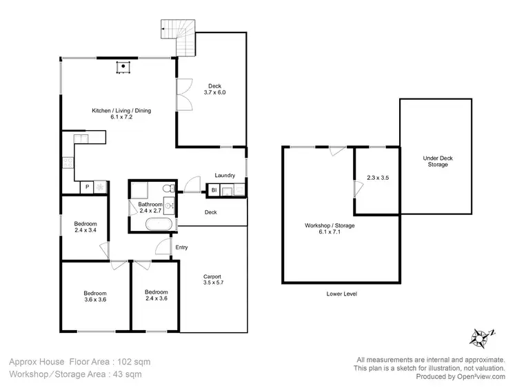 Floorplan of Homely house listing, 12 Avoca Street, Lindisfarne TAS 7015