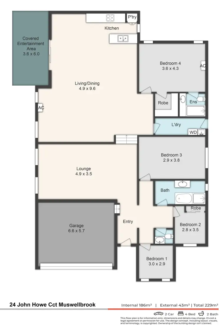 Floorplan of Homely house listing, 24 John Howe Circuit, Muswellbrook NSW 2333