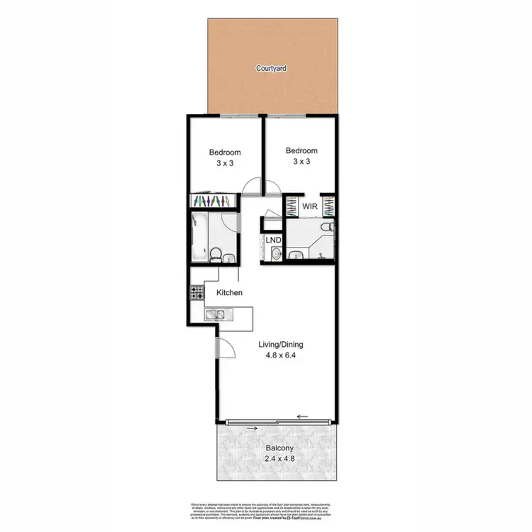 Floorplan of Homely apartment listing, 4/71 Birley Street, Spring Hill QLD 4000