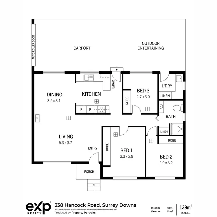 Floorplan of Homely house listing, 338 Hancock  Road, Surrey Downs SA 5126