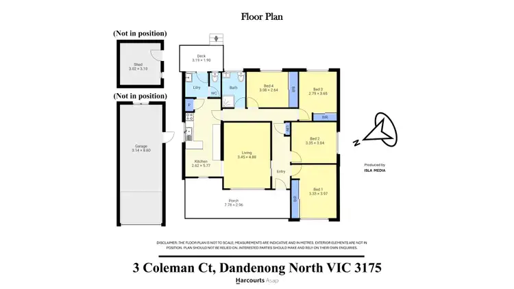 Floorplan of Homely house listing, 3 Coleman Court, Dandenong North VIC 3175