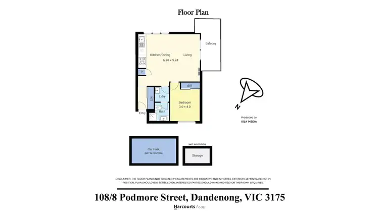 Floorplan of Homely apartment listing, 108/8 Podmore Street, Dandenong VIC 3175