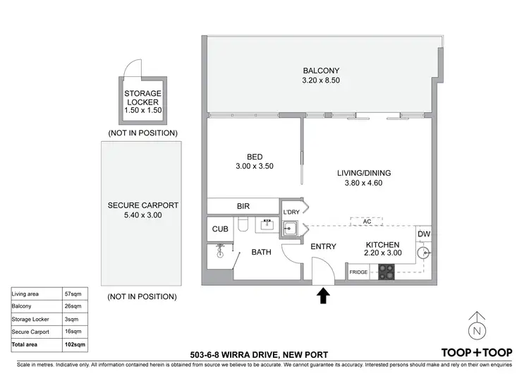 Floorplan of Homely unit listing, 503/6-8 Wirra Drive, New Port SA 5015