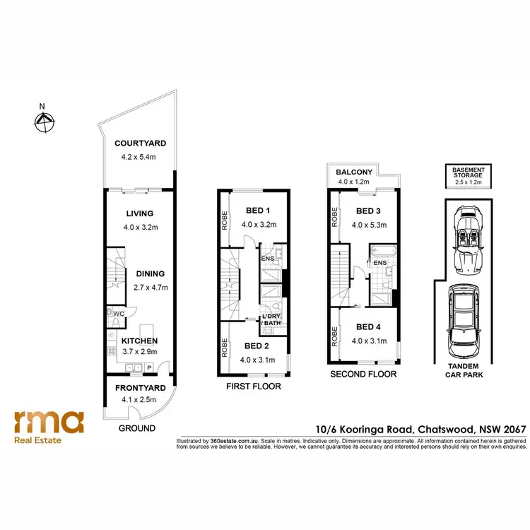 Floorplan of Homely townhouse listing, 10/6 Kooringa Road, Chatswood NSW 2067