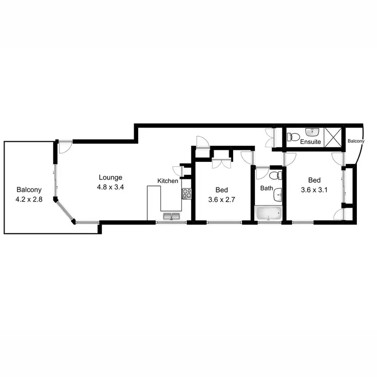 Floorplan of Homely unit listing, 6/11 William Street, Tweed Heads South NSW 2486