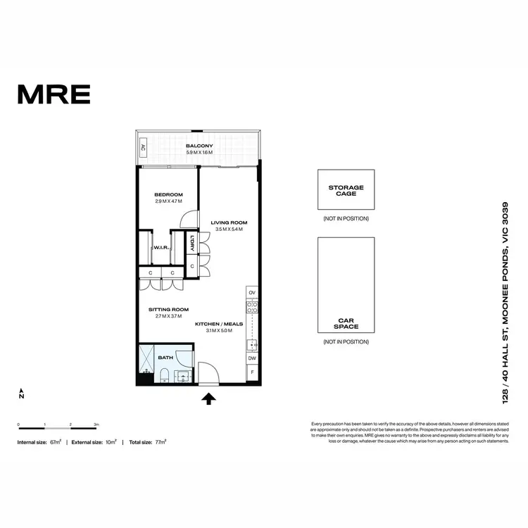 Floorplan of Homely apartment listing, 128/40 Hall Street, Moonee Ponds VIC 3039