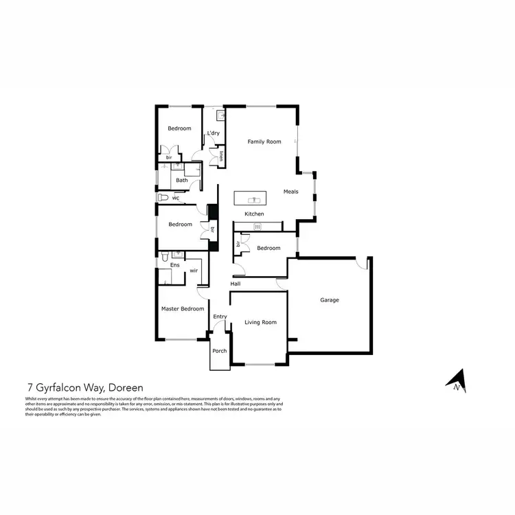 Floorplan of Homely house listing, 7 Gyrfalcon Way, Doreen VIC 3754
