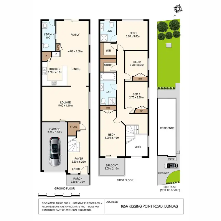 Floorplan of Homely semi-detached listing, 165A Kissing Point Road, Dundas NSW 2117