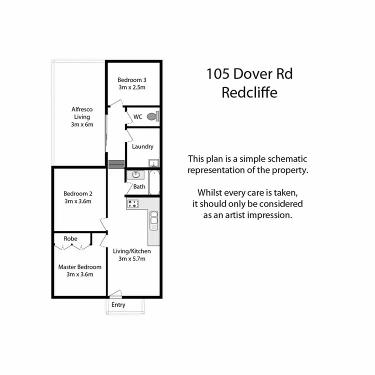 Floorplan of Homely house listing, 105 Dover Road, Redcliffe QLD 4020