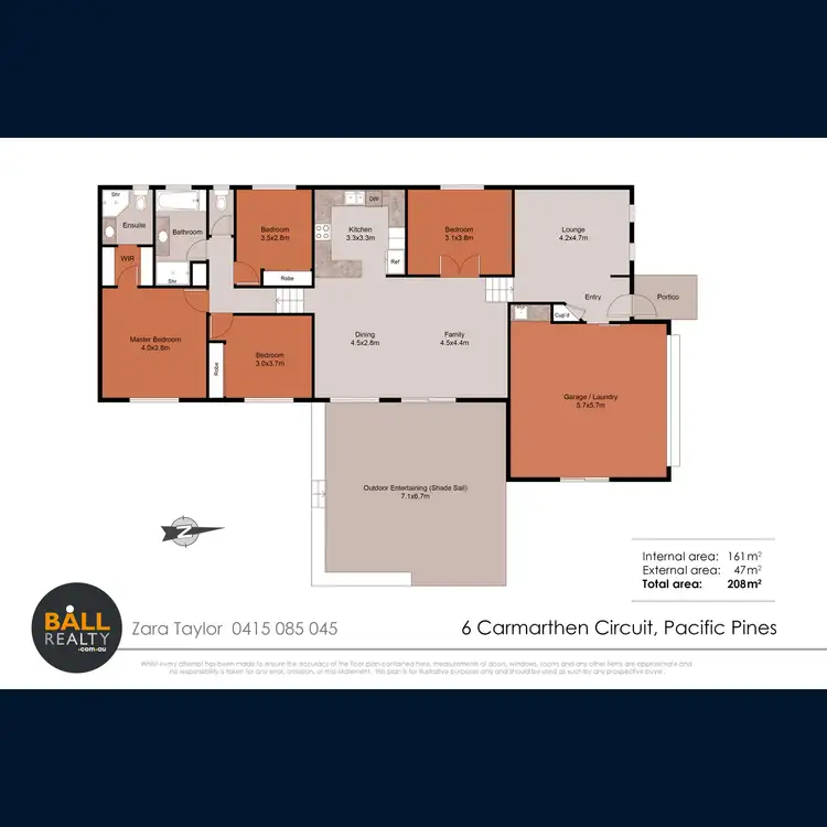 Floorplan of Homely house listing, 6 Carmarthen Circuit, Pacific Pines QLD 4211