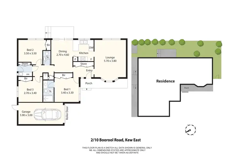 Floorplan of Homely unit listing, 2/10 Boorool Road, Kew East VIC 3102