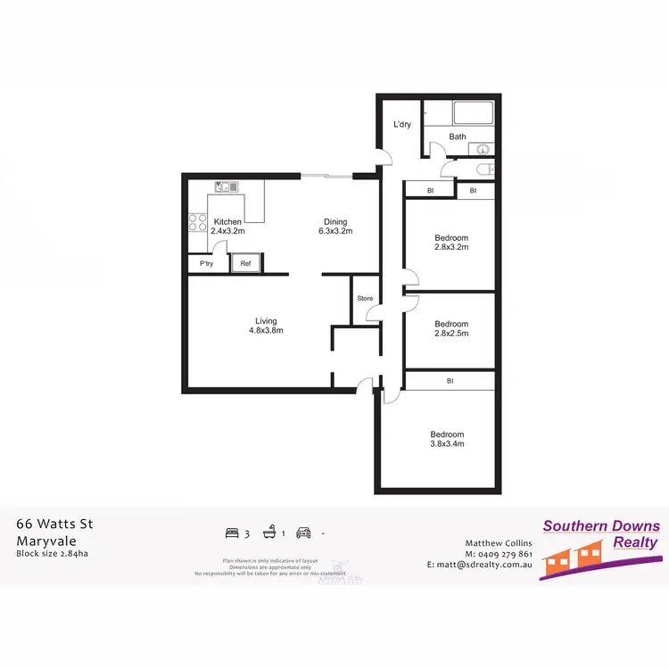 Floorplan of Homely house listing, 66 Watts Street, Maryvale QLD 4370