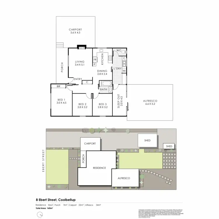 Floorplan of Homely house listing, 8 Ebert Street, Coolbellup WA 6163