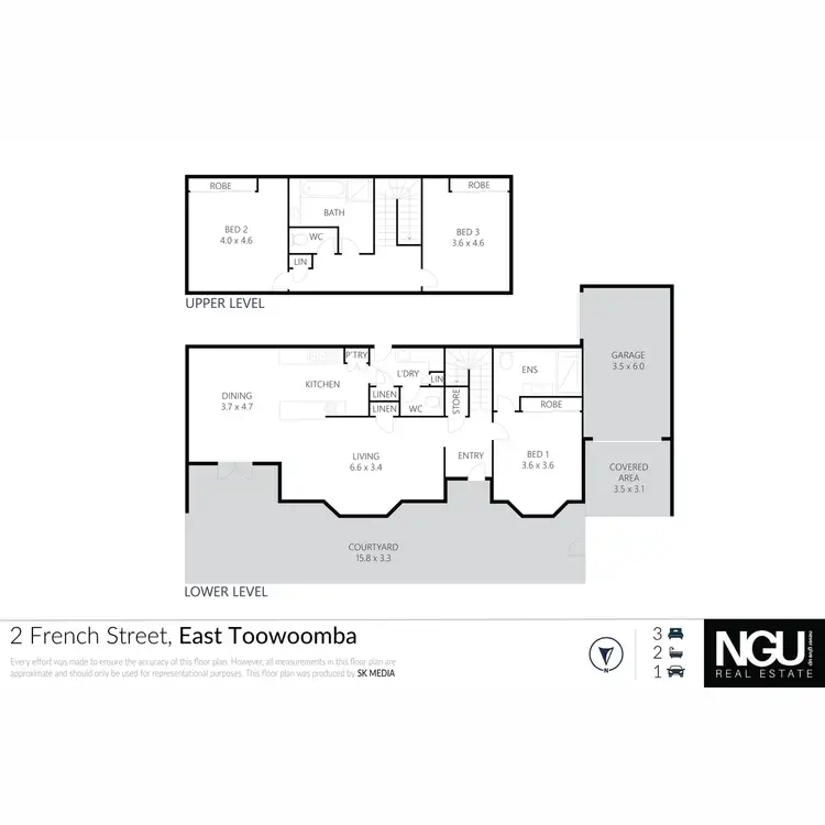 Floorplan of Homely townhouse listing, 2 French Street, East Toowoomba QLD 4350