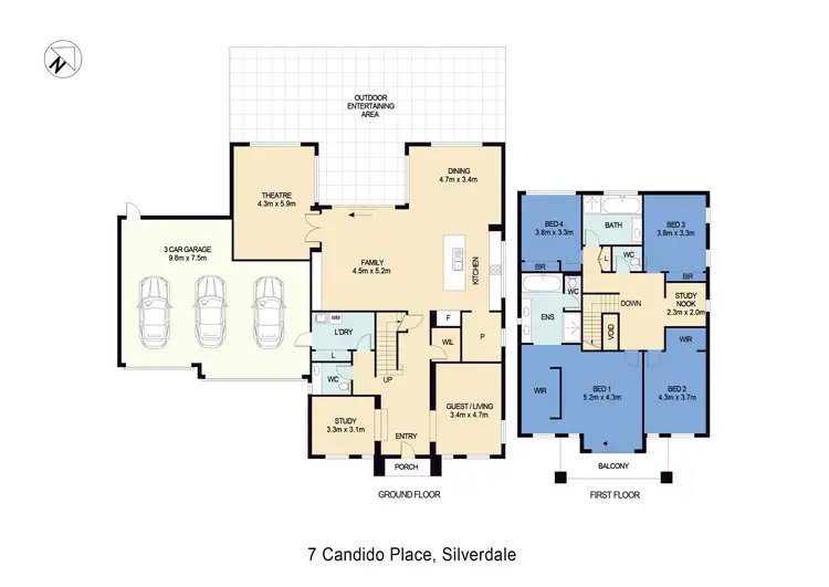 Floorplan of Homely house listing, 7 Candido Place, Silverdale NSW 2752