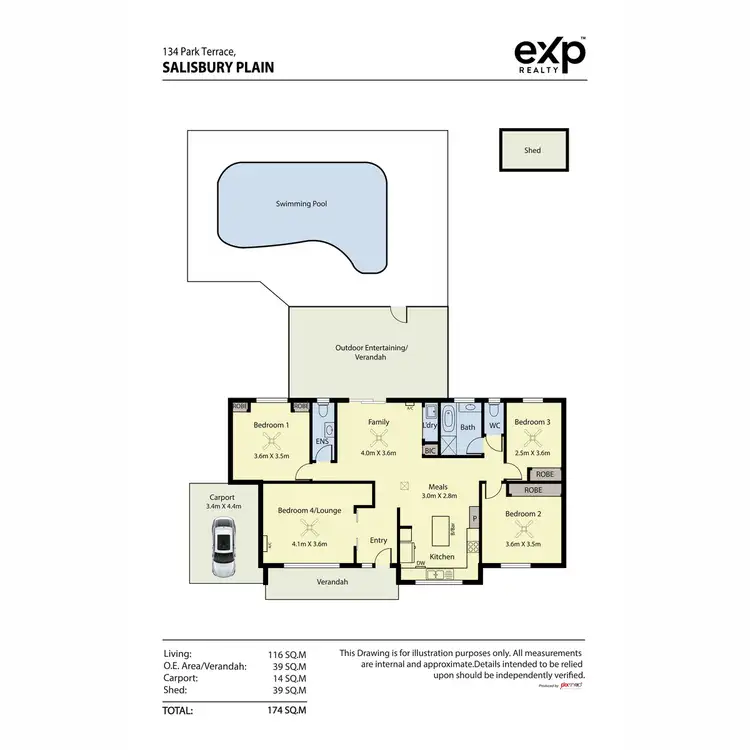 Floorplan of Homely house listing, 134 Park Terrace, Salisbury Plain SA 5109