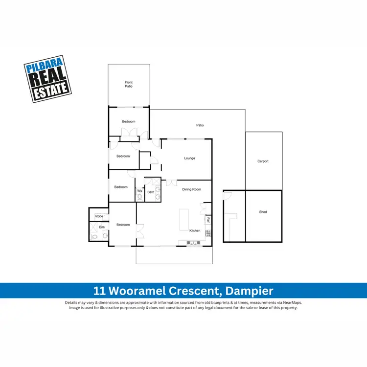 Floorplan of Homely house listing, 11 Wooramel Crescent, Dampier WA 6713