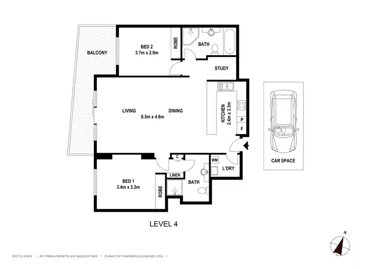 Floorplan of Homely apartment listing, 405/2-10 Orara Street, Waitara NSW 2077