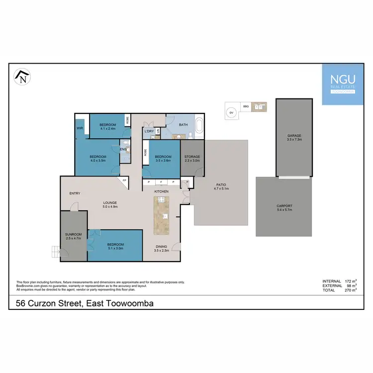 Floorplan of Homely house listing, 56 Curzon Street, East Toowoomba QLD 4350
