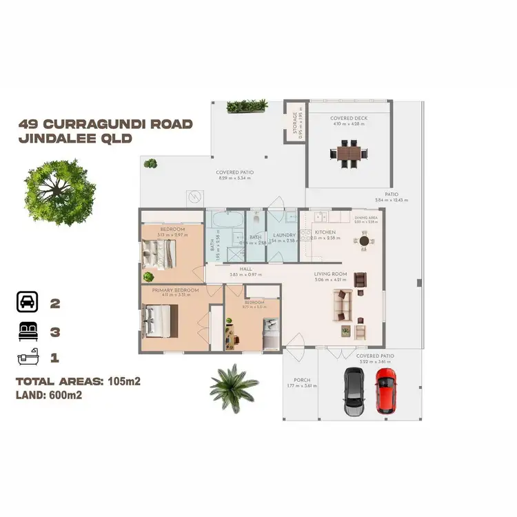 Floorplan of Homely house listing, 49 Currgundi Street, Jindalee QLD 4074