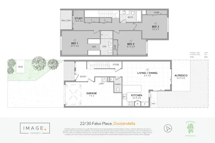 Floorplan of Homely townhouse listing, 22/30 Falso Place, Doolandella QLD 4077