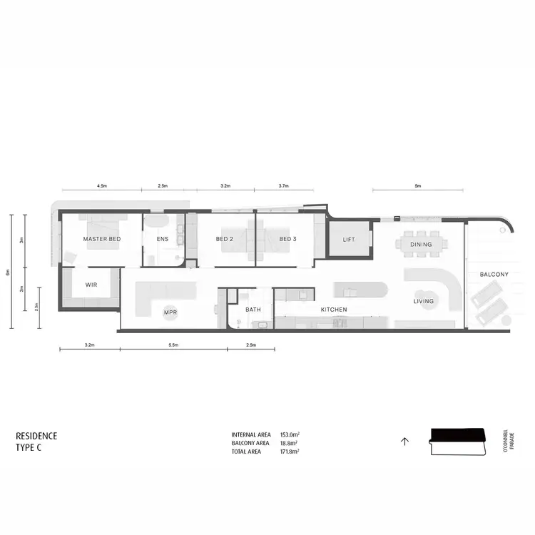 Floorplan of Homely unit listing, 6 O'Connell Parade, Wellington Point QLD 4160