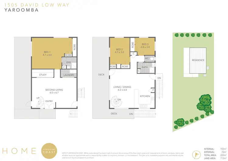 Floorplan of Homely house listing, 1505 David Low Way, Yaroomba QLD 4573