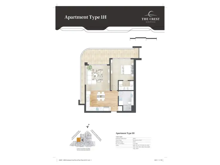 Floorplan of Homely apartment listing, 1310/118 Goodwood Parade, Burswood WA 6100
