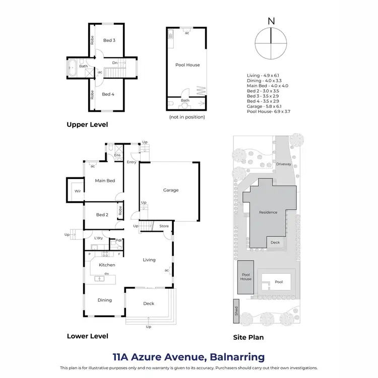 Floorplan of Homely house listing, 11A Azure Avenue, Balnarring VIC 3926