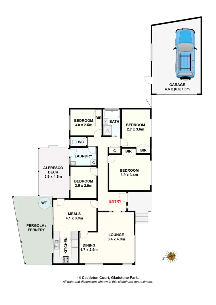 Floorplan of Homely house listing, 14 Castleton Court, Gladstone Park VIC 3043