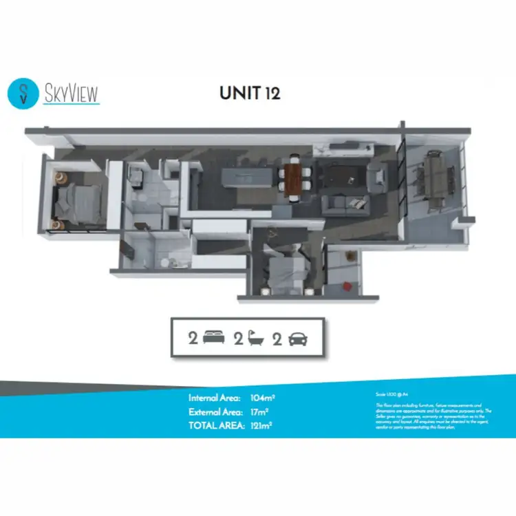 Floorplan of Homely unit listing, 12/24 Victoria Parade, Rockhampton City QLD 4700