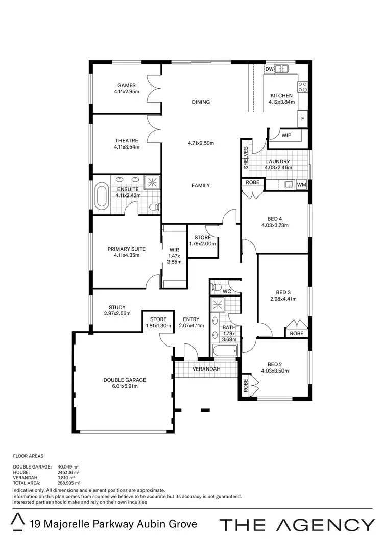 Floorplan of Homely house listing, 19 Majorelle Parkway, Aubin Grove WA 6164