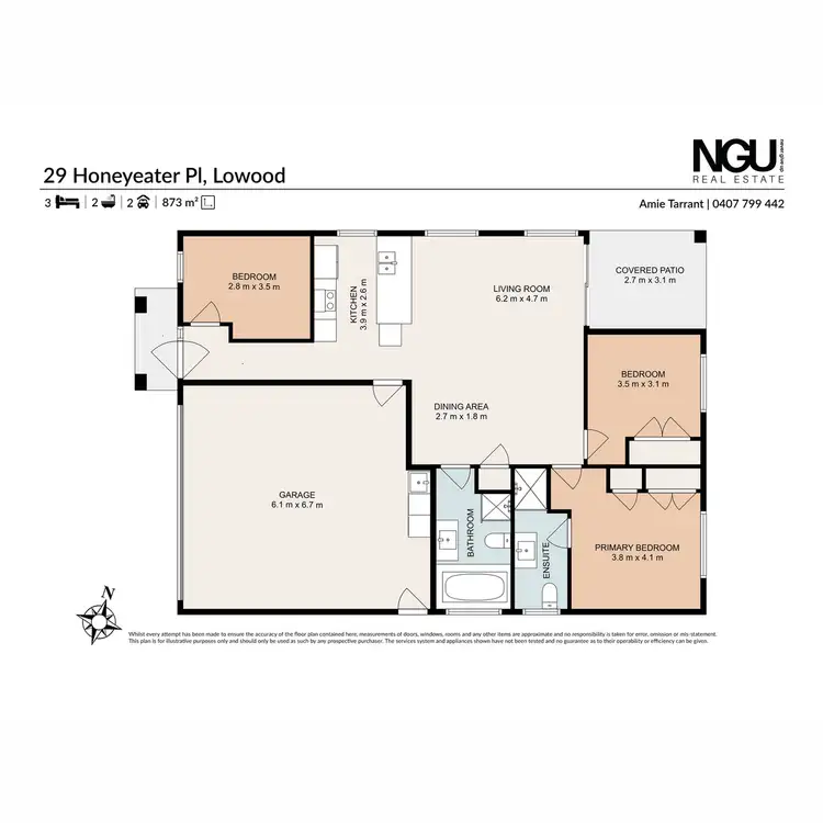 Floorplan of Homely house listing, 29 Honeyeater Place, Lowood QLD 4311