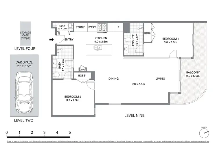 Floorplan of Homely apartment listing, 905/26 Levey Street, Wolli Creek NSW 2205