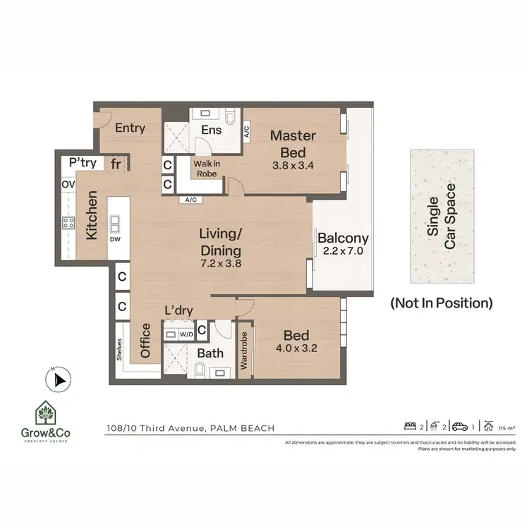 Floorplan of Homely apartment listing, 108/10 Third Avenue, Palm Beach QLD 4221