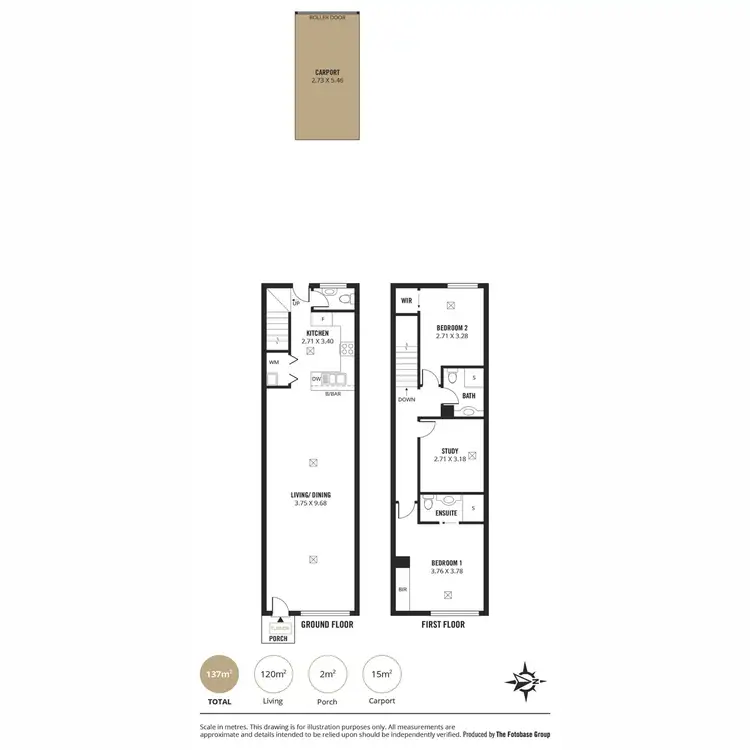 Floorplan of Homely townhouse listing, 101 St Clair Avenue, St Clair SA 5011