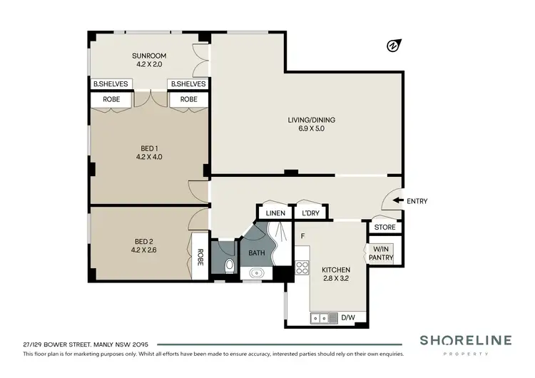 Floorplan of Homely unit listing, 27/129 Bower Street, Manly NSW 2095