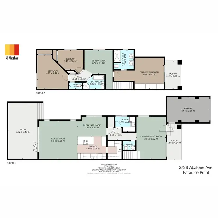 Floorplan of Homely semi-detached listing, 2/28 Abalone Avenue, Paradise Point QLD 4216
