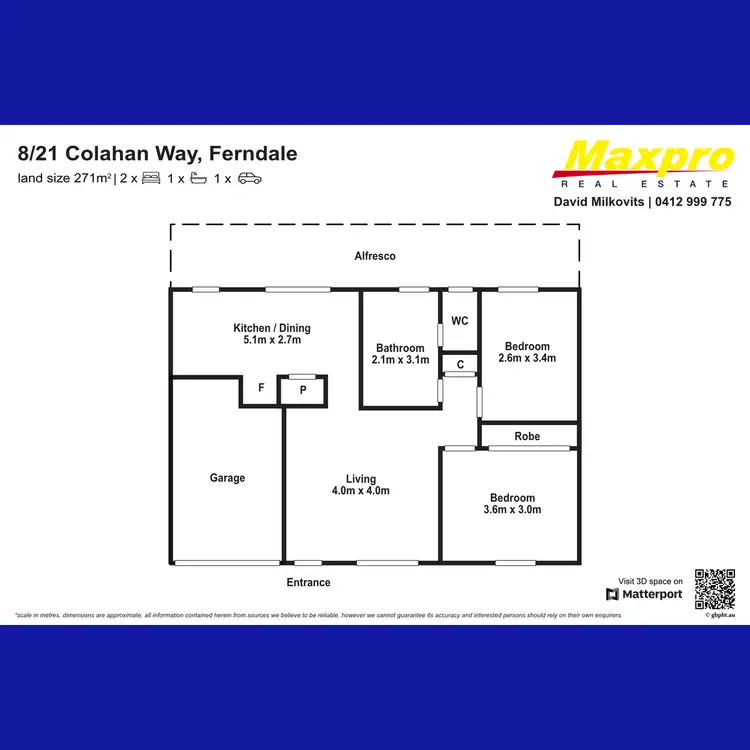 Floorplan of Homely unit listing, 8/21 Colahan Way, Ferndale WA 6148