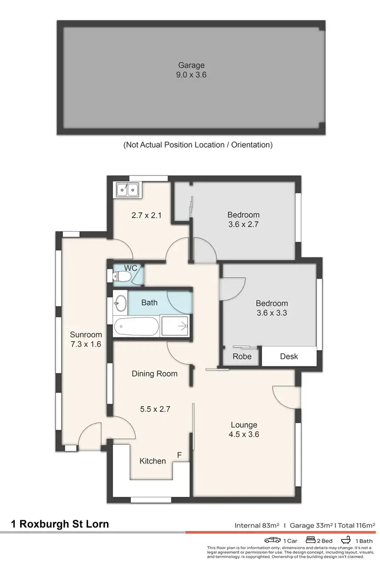 Floorplan of Homely house listing, 1 Roxburgh Street, Lorn NSW 2320