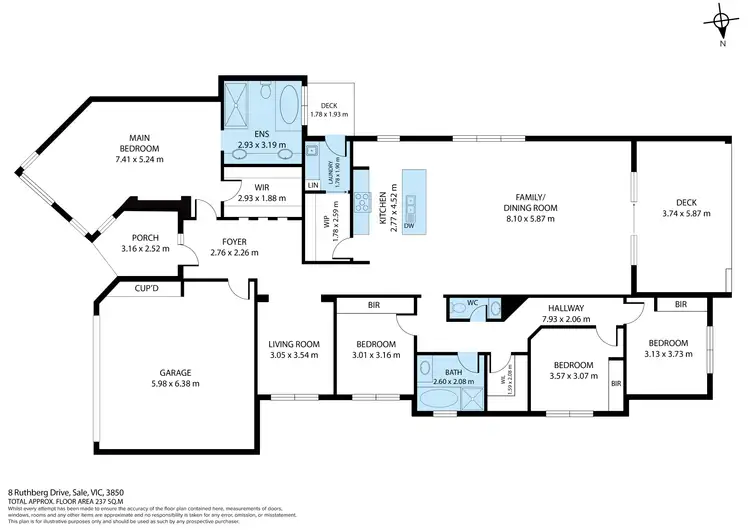 Floorplan of Homely house listing, 8 Ruthberg Drive, Sale VIC 3850