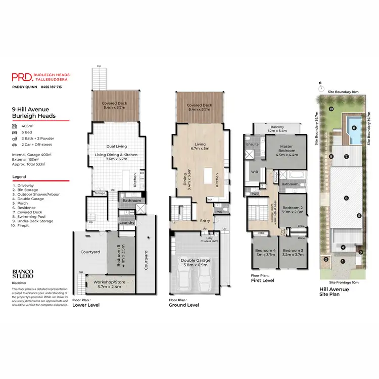 Floorplan of Homely house listing, 9 Hill Avenue, Burleigh Heads QLD 4220