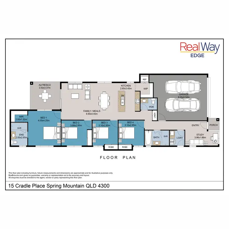 Floorplan of Homely house listing, 15 Cradle Place, Spring Mountain QLD 4300