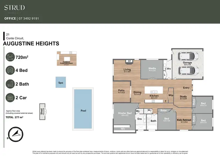 Floorplan of Homely house listing, 21 Conte Circuit, Augustine Heights QLD 4300