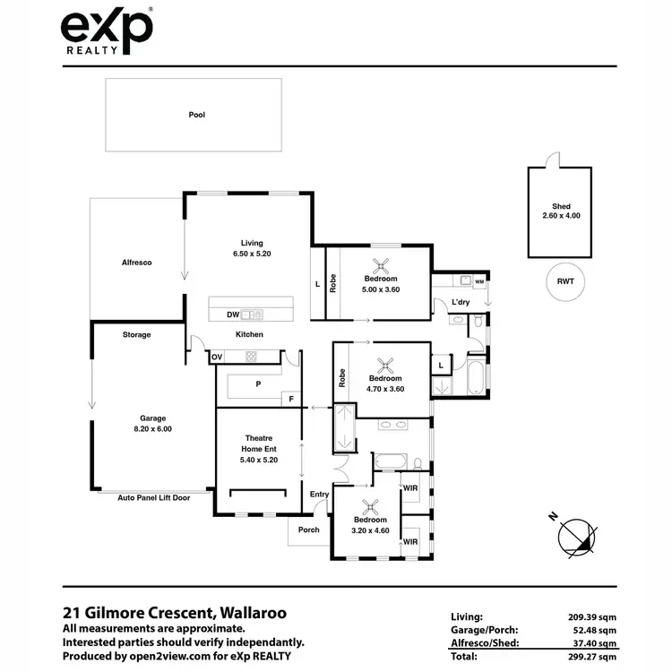 Floorplan of Homely house listing, 21 Gilmore Crescent, Wallaroo SA 5556