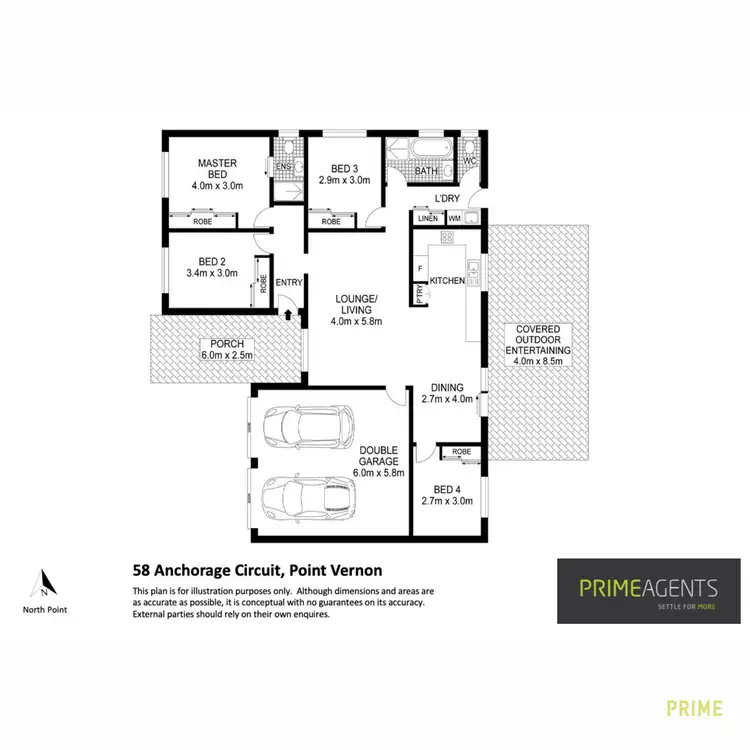 Floorplan of Homely house listing, 58 Anchorage Circuit, Point Vernon QLD 4655