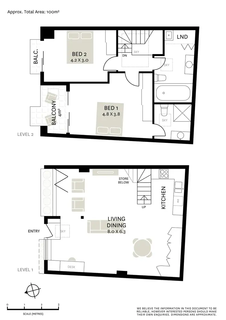 Floorplan of Homely townhouse listing, 8 Short Street, Waterloo NSW 2017
