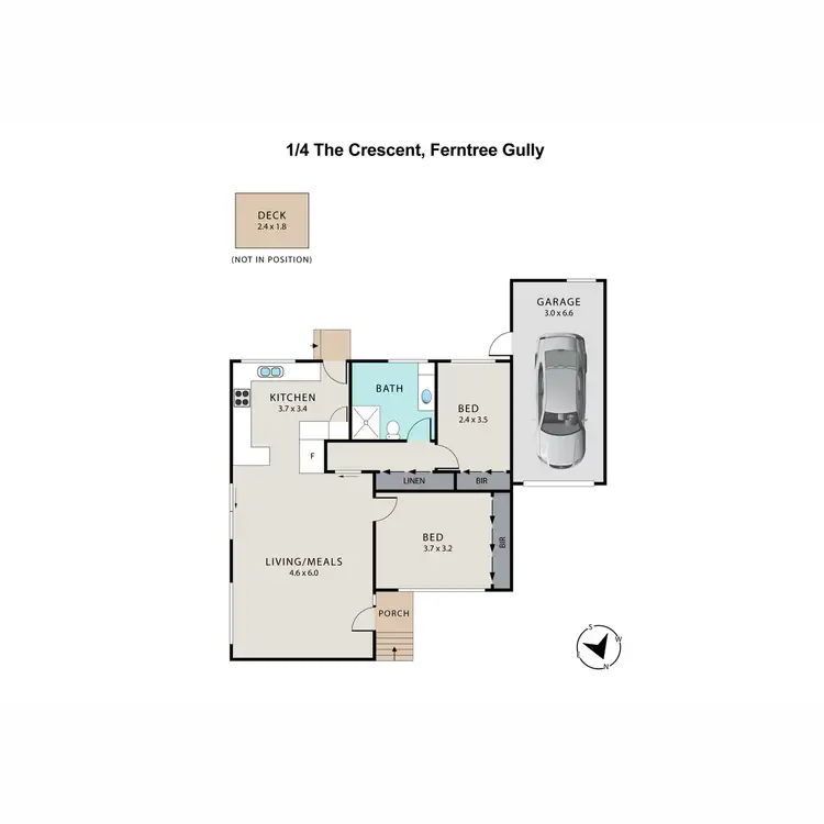 Floorplan of Homely unit listing, 1/4 The Crescent, Ferntree Gully VIC 3156