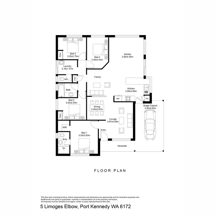 Floorplan of Homely house listing, 5 Limoges Elbow, Port Kennedy WA 6172